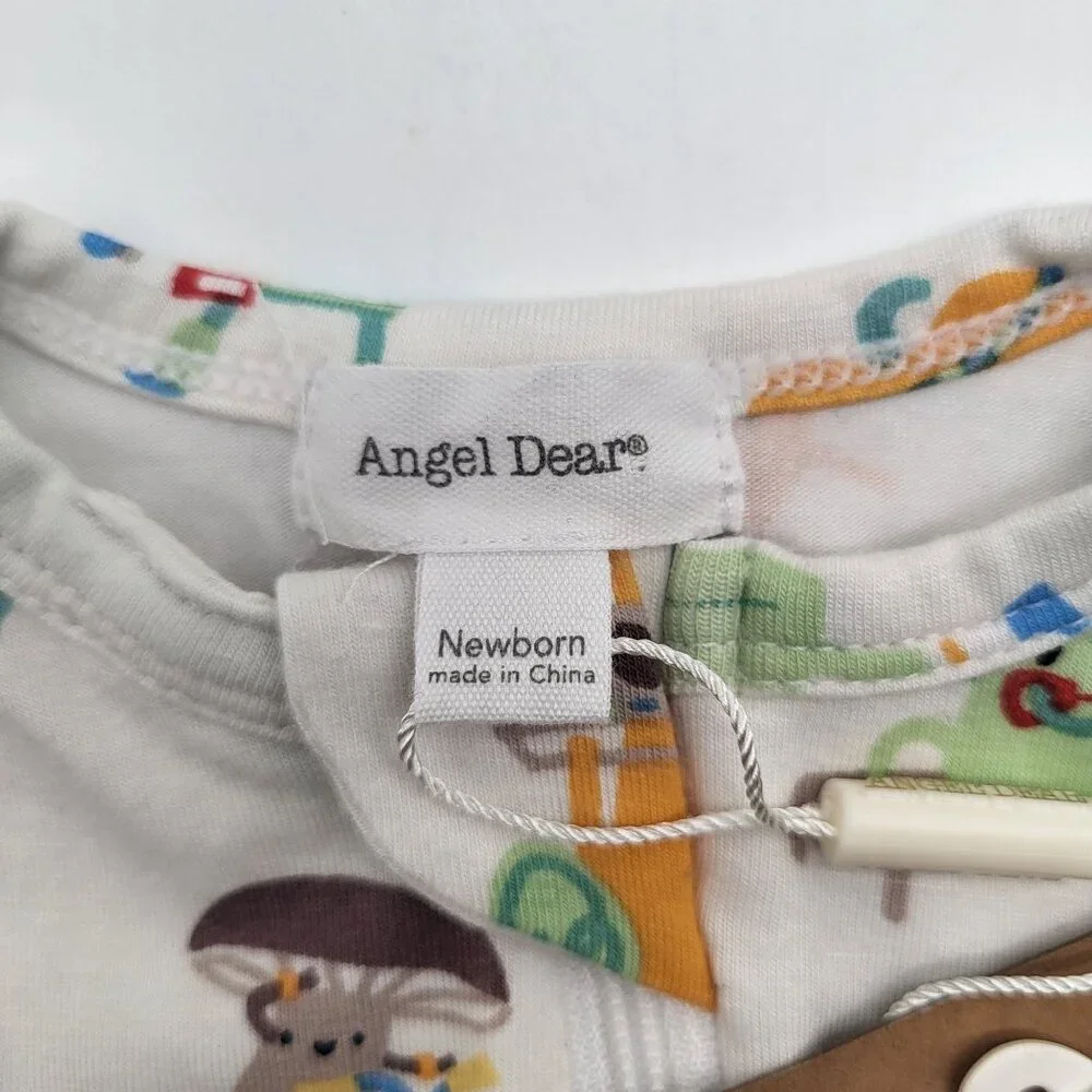 ANGEL DEAR Baby Newborn Veggie Workout Exercise Footie Sleeper NWT - Picture 4 of 5